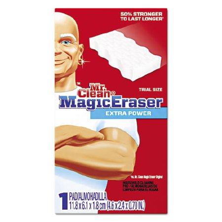 Lagasse Cleaning Pad Mr. Clean® Magic Eraser Extra Power Heavy Duty White NonSterile Melamine Foam 7/10 X 2-2/5 X 4-3/5 Reusable - M-924569-1654 - Case of 30