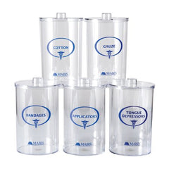 Mabis Healthcare Sundry Apothecary Jar Plastic Clear 6.4 oz. - M-924905-3600 - Box of 1