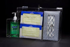 Dynamic Diagnostics Hygiene Dispensing Station Dynamic Diagnostics Wall Mount Clear Acrylic