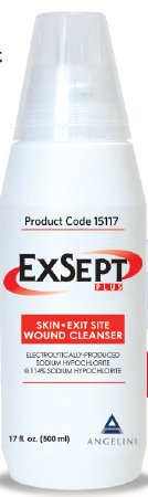 Angelini Pharma Inc Skin /Wound Cleanser ExSept Plus® 3.3 oz. Spray Bottle 0.114% Sodium Hypochlorite