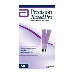 Abbott Blood Ketone Test Strips Precision Xceed Pro™ 50 Strips per Box 0.6 Microliter Sample Size , 5 Second Test Time For Precision XceedPro Blood Glucose and ß - Ketone Monitoring Systems