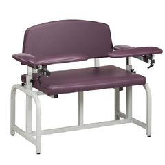 Clinton Industries Blood Drawing Chair Lab X Series Bariatric Padded Flip Up Arm Desert Tan
