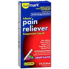 Children's Pain Relief sunmark® 160 mg / 5 mL Strength Acetaminophen Oral Suspension 4 oz.