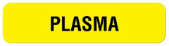 United Ad Label Drug Label UAL™ Anesthesia Label Plasma Yellow 5/16 X 1-1/4 Inch - M-928440-1812 - Roll of 760