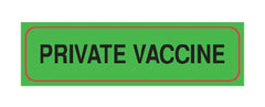 United Ad Label Pre-Printed Label UAL™ Auxiliary Label Green Fluorescent Paper Private Vaccine Black Confidential 5/16 X 1-1/4 Inch - M-928546-1897 - Roll of 1
