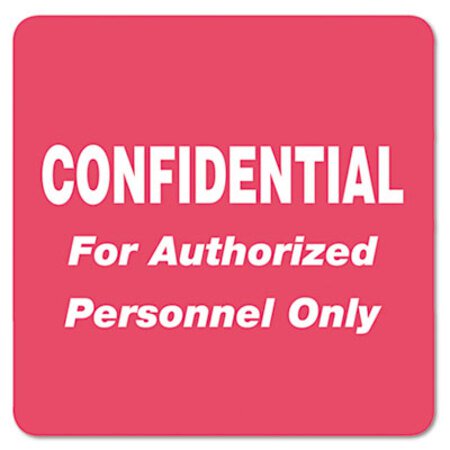 Tabbies® HIPAA Labels, CONFIDENTIAL For Authorized Personnel Only, 2 x 2, Red, 500/Roll