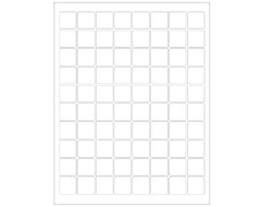 Shamrock Scientific Blank Label Shamrock Laboratory Use White Laser Piggyback 15/16 X 15/16 Inch - M-929957-4102 - Case of 5000