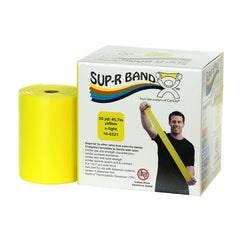 Fabrication Enterprises Exercise Resistance Band Sup-R Band® Yellow 5 Inch X 50 Yard X-Light Resistance