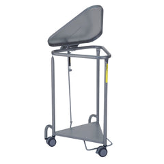 R & B Wire Products Hamper Stand Rolling Triangular Opening Foot Pedal Self-Closing Lid - M-930585-1387 - Each