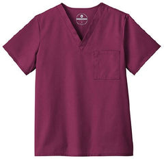 White Swan Scrub Shirt Fundamentals Small Wine 1 Pocket Short Sleeve Unisex