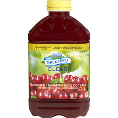 Hormel Food Sales Thickened Beverage Thick & Easy® 46 oz. Bottle Cranberry Juice Cocktail Flavor Ready to Use Honey Consistency