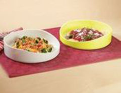 Patterson Medical Supply Hi-Lo Dish White Reusable Melamine Plastic 7-1/4 Inch Diameter
