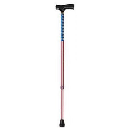 Apex-Carex Healthcare T-Handle Cane Carex® Aluminum 31 to 40 Inch Height US Flag Print