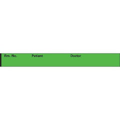 Precision Dynamics Pre-Printed Label PDC® Communication Fill In Green Paper Rm No.__Patient_Doctor_ Black Patient Information 1/2 X 500 Inch - M-931316-4337 - Each