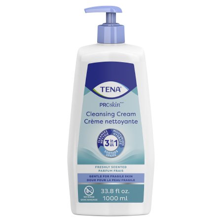 Essity HMS North America Inc Rinse-Free Body Wash TENA® Cream 33.8 oz. Pump Bottle Mild Scent