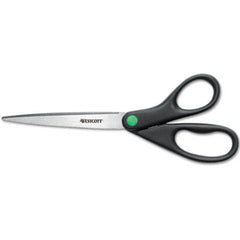 Westcott® KleenEarth Scissors, 9" Long, 3.75" Cut Length, Black Straight Handle