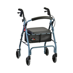 Nova Ortho-Med 4 Wheel Rollator GetGO Classic Blue Folding Aluminum Frame