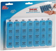 Apothecary Products Pill Organizer One-Day-At-A-Time® Medium 7 Day 4 Dose