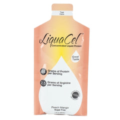 Global Health Products Oral Protein Supplement LiquaCel™ Peach Mango Flavor Ready to Use 1 oz. Individual Packet