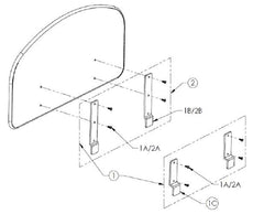 Joerns Healthcare Bed Panel Set For Mounting Hardware Bed