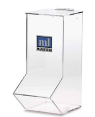 Market Lab Inc Bulk PPE Dispenser MarketLab Wall Mount 1-Compartment Clear 6-1/2 X 10-1/4 X 14-3/4 Inch Acrylic