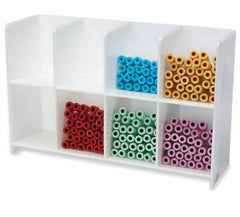 Market Lab Inc Tube Organizer 8 Place White 5-1/4 X 10-2/3 X 17 Inch