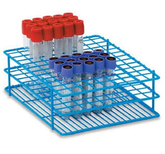 Market Lab Inc Test Tube Rack 108 Place 3 to 7 mL Tube Size Blue 2-1/4 X 6-1/4 X 8 Inch