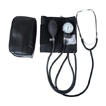 Mabis Healthcare Aneroid Sphygmomanometer Combo Kit At Home Blood Pressue Kit Size Large Nylon Cuff 22 Inch Stethoscope Tube Nurse Style Stethoscope
