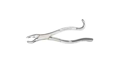 Miltex Pedodontic Extracting Forceps Miltex® English 6-1/2 Inch Length OR Grade German Stainless Steel NonSterile NonLocking Plier Handle with Spring Curved Smooth Beaks - M-935395-4340 - Each