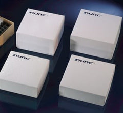 Fisher Scientific Cryo Storage Box Thermo Scientific™ Nalgene™ 3-3/4 X 5-1/4 X 5-1/4 Inch White Polycarbonate 81 Vial Capacity