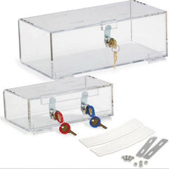 Market Lab Inc Single Medical Lock Box Small Acrylic Clear 2.875 X 4.5 X 8.325 Inch - M-935840-3372 - Each