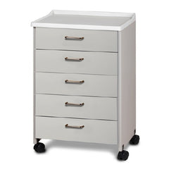Clinton Industries Treatment Cabinet Mobile Laminate 5 Drawers 1 Shelf