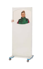 Wolf X-Ray Clear-Pb Mobile Barrier 24 X 30 Inch, 25 X 31 X 75, 24 X 30 Clear Panel, 0.5mm LEP