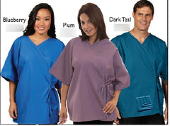 Fashion Seal Uniforms Exam Jacket Teal One Size Fits Most Front Opening Waist Tie Closure Unisex