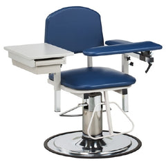 Clinton Industries Blood Drawing Chair H Series Padded Flip Up Arm Gunmetal Gray