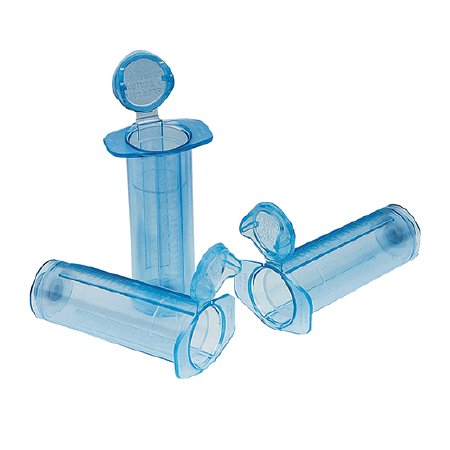 Retractable Technologies Blood Collection Tube Holder VanishPoint® Clear Blue Plastic, End Cap, Single Use For Blood Collection Tubes