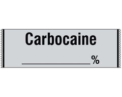 Shamrock Scientific Drug Label Shamrock Anesthesia Label Carbocaine____% Gray 1/2 X 1 Inch - M-938938-1563 - Each