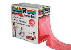 Fabrication Enterprises Exercise Resistance Band CanDo® Low Powder Red 5 Inch X 100 Yard Light Resistance