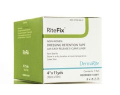 DermaRite Industries Dressing Retention Tape RiteFix™ Nonwoven 4 Inch X 11 Yard White NonSterile