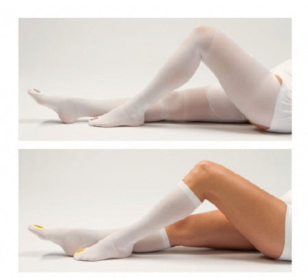 DJO Anti-embolism Stocking VenaFlow® AES Thigh High Medium / Short White Inspection Toe