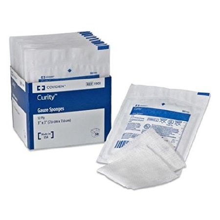 Cardinal USP Type VII Gauze Sponge Curity™ Gauze 16-Ply 4 X 4 Inch Square Sterile