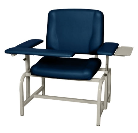 UMF Medical Blood Drawing Chair Bariatric Single Adjustable Flip Up Armrest Blue