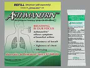 Nephron Pharmaceutical Asthma Relief Refill Kit Asthmanefrin™ 11.25 mg Strength Inhalation Solution 30 per Box