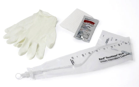 Bard Intermittent Catheter Kit Touchless® Plus Closed System / Coude Tip 16 Fr. Without Balloon Vinyl