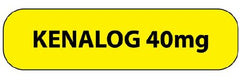 Precision Dynamics Drug Label MedVision® Anesthesia Label Kenalog 40mg Yellow 3/8 X 1-7/16 Inch - M-942075-1969 - Roll of 1