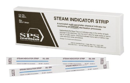 SPS Medical Supply SPSmedical Sterilization Chemical Indicator Strip Steam 8 Inch