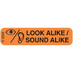 Precision Dynamics Pre-Printed Label Advisory Label Orange Paper Contaminated Black Caution 1-9/16 Inch - M-942531-2855 - Box of 1000