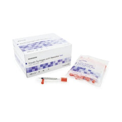 Insulin Syringe with Needle McKesson 0.5 mL 31 Gauge 5/16 Inch Attached Needle Without Safety - M-942668-3478 - Case of 500