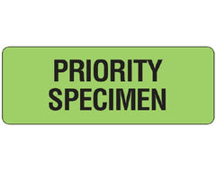 Shamrock Scientific Pre-Printed Label Shamrock Laboratory Use Green Vinyl PRIORITY / SPECIMEN Black Lab / Specimen 3/4 X 2 Inch - M-942987-2434 - Roll of 1