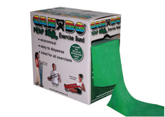Fabrication Enterprises Exercise Resistance Band CanDo® Low Powder Green 5 Inch X 100 Yard Medium Resistance